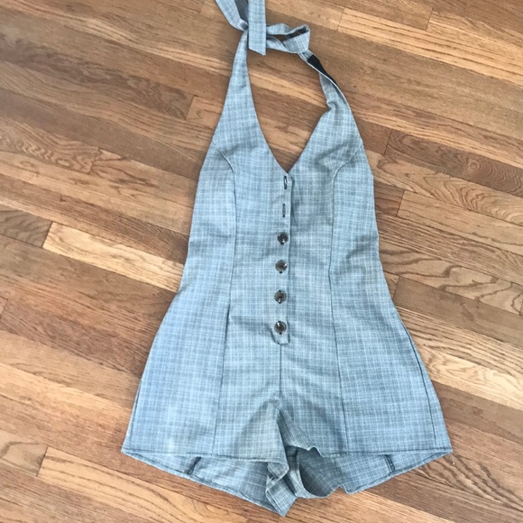 Plaid halter romper - Picture 2 of 5